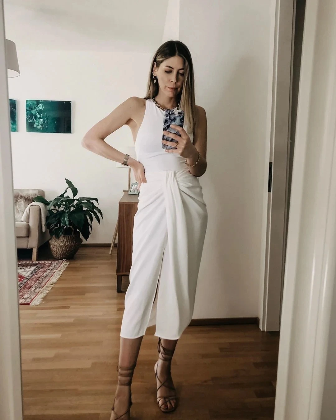 Slid white midi skirts for women autumn winter straight slit long elegant female office lady skirt faldas 2022 | Женская одежда
