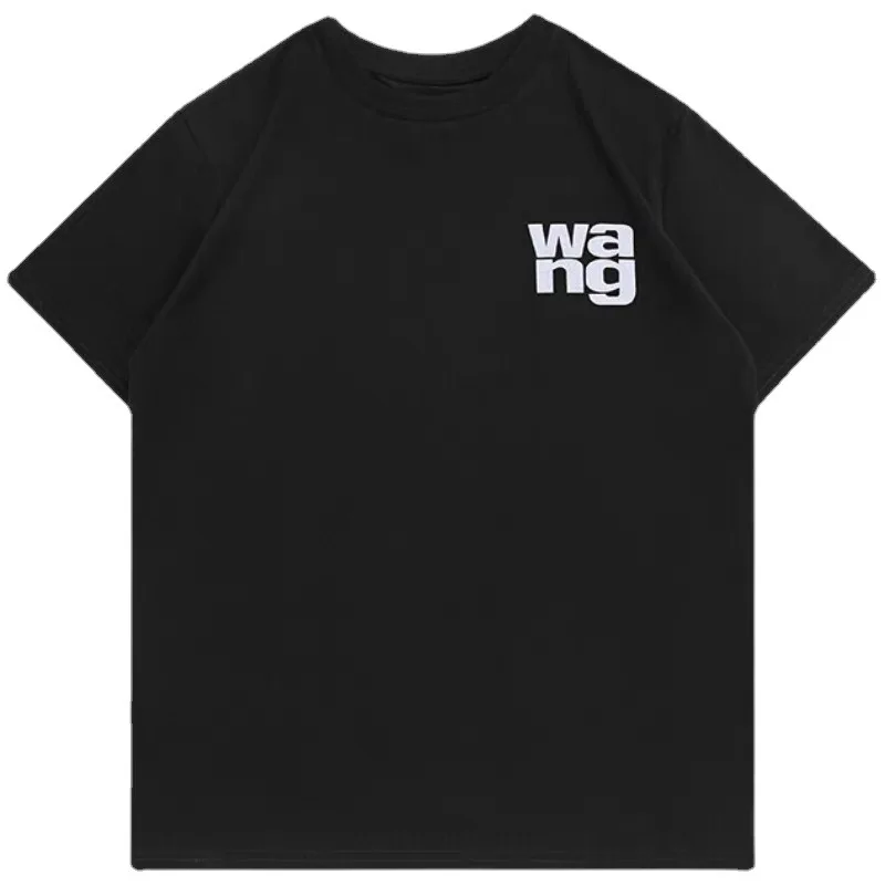

Alexander new wave 3D stereo embossing wang reflective logo loose short-sleeved T-shirt lesbian ins