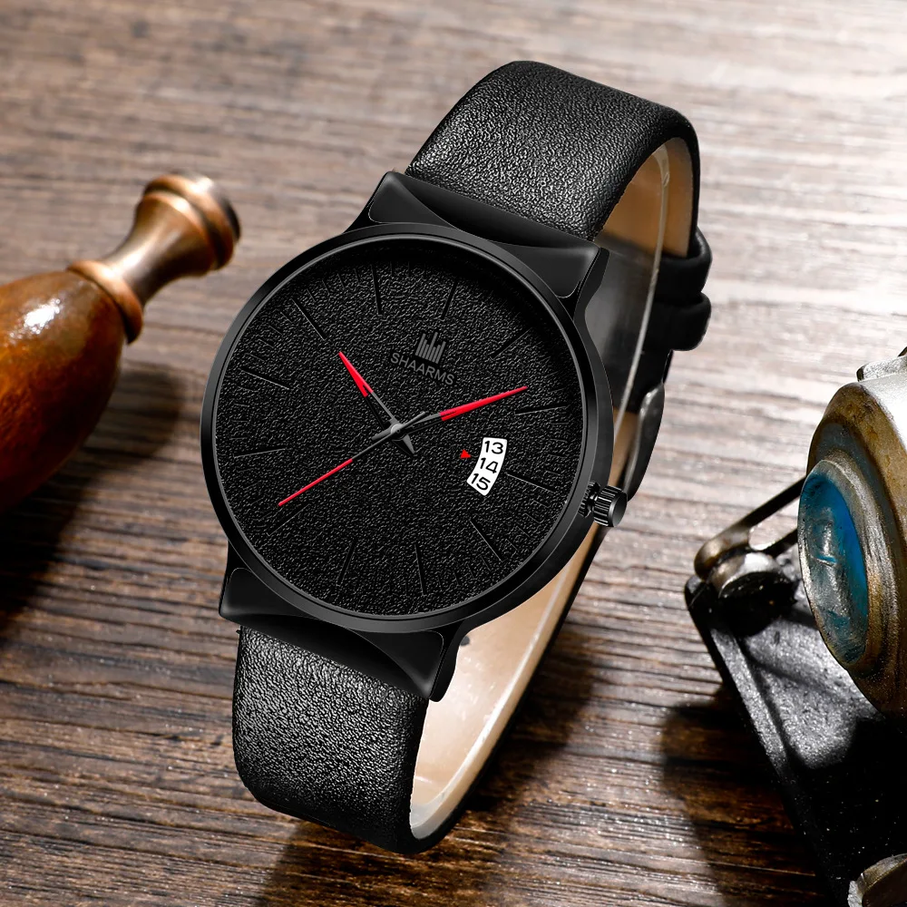 

Leather Wrist Watches For Men's Watch New Fashion Rose Gold Dial Casual Quartz Watch Lover Watches Montre Femme Zegarek Clock