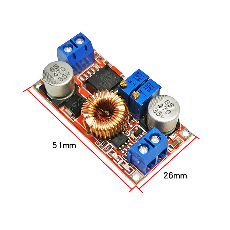 5A DC to CC CV Lithium Battery Step down Charging Board Led Power Converter Charger Down Module XL4015 | Электронные компоненты
