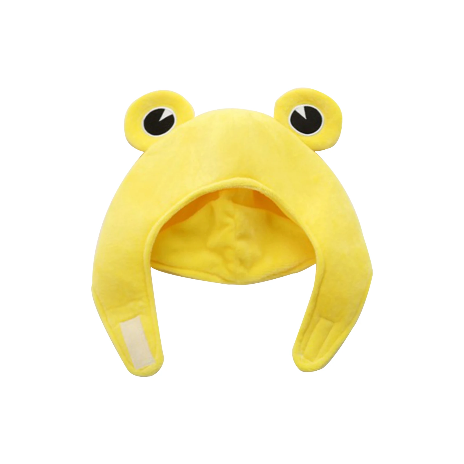 

Adjustable Cartoon Plush Hat Cute Frog Headgear Dress-Up Cosplay Frog Hood Adorable Frog Adornment Full Head Cap For Kids