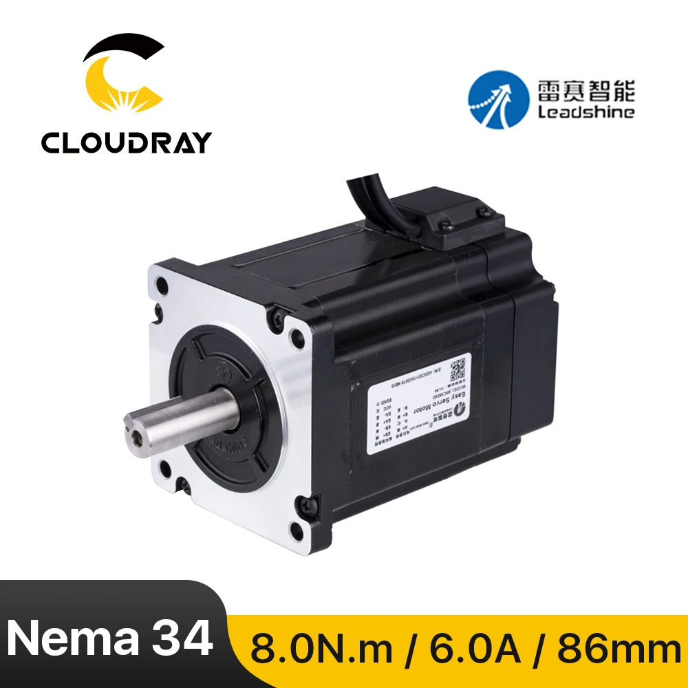 _ Nema 34 шаговый двигатель (86CME80) 8N.m 6.0A с кодировщиком для фрезерного станка ЧПУ гравировально станка|Шаговый
