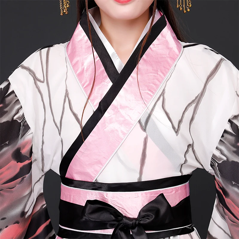 

cosplay hanfu chinese dress Linen clothing maidservant costume palace Maiden Dancing girl Stage drama performance costumes