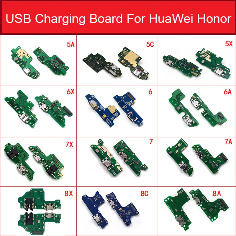 Плата зарядного устройства USB для Huawei Honor 5A 5C 5X 6 6A 6X 7 7A Pro 7C 7X 8A 8C Max замена разъема