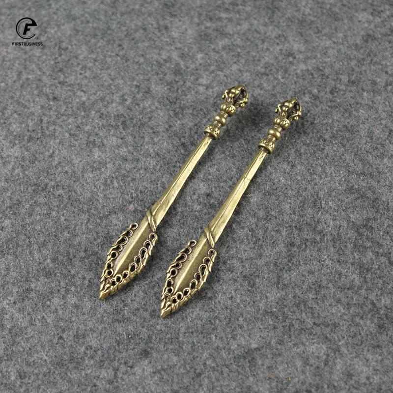 Чайный нож из чистой меди Тибета офисный для чая церемония аксессуары режущий инструмент с большими иглами