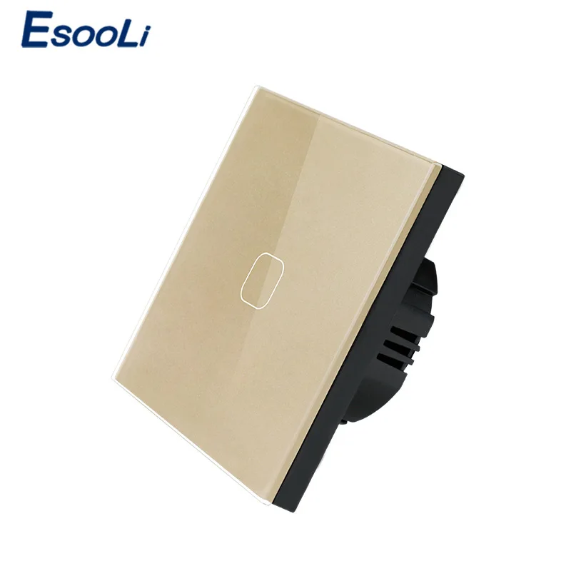 Сенсорный выключатель Esooli четыре цвета прозрачная стеклянная панель стандарт