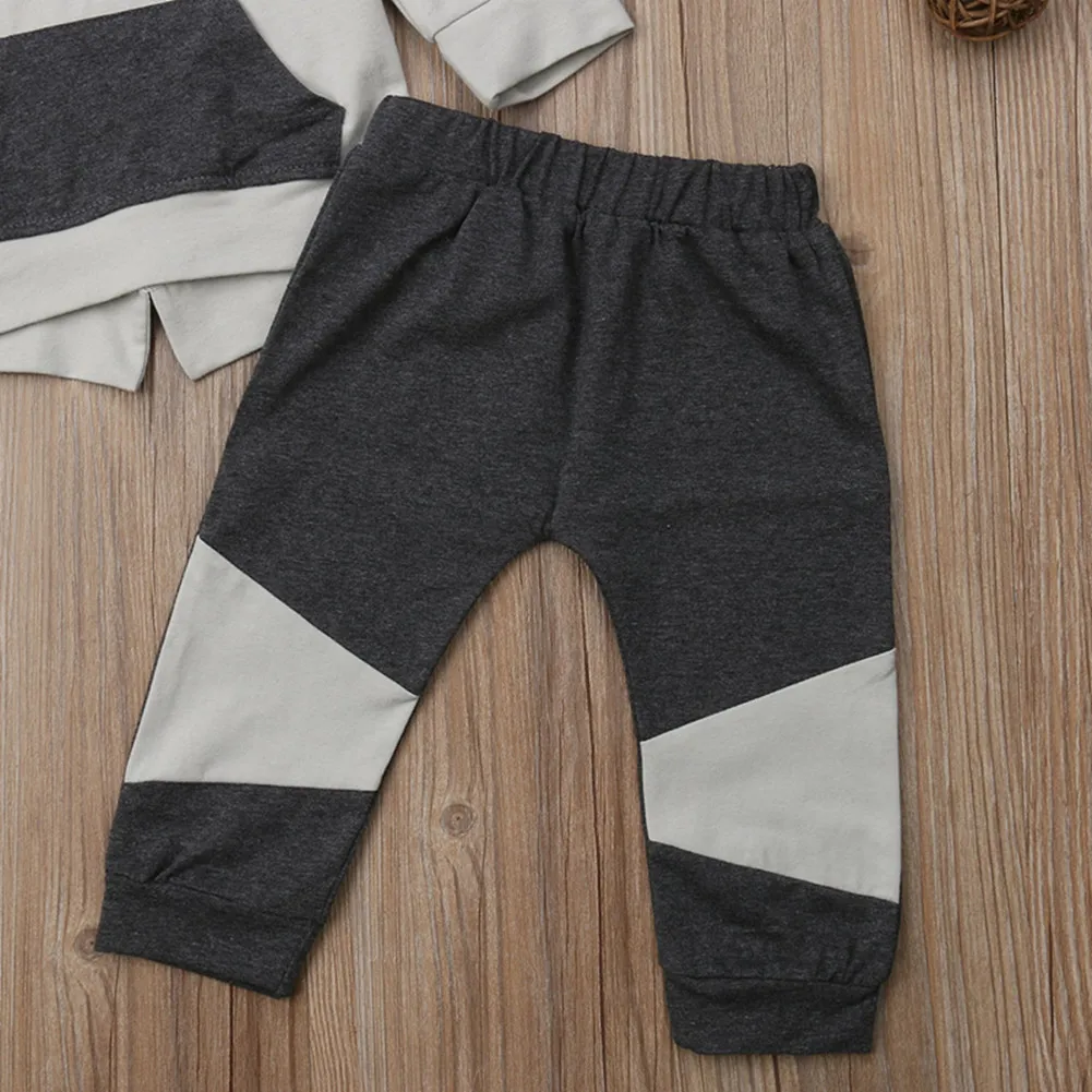 Baby Boys 2PCs Hooded Clothes Sets Babies Hoodie Top Pants Kids Outfits Infant Newborn Shark Clothing Set 0-4T ropa bebe niño | Детская