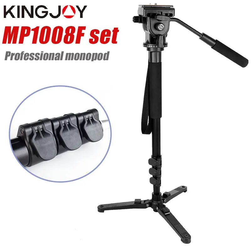 Kingjoy MP1008F Set Professional Monopod Set Dslr For All Models Camera Tripod Stand Para Movil Flexible Tripe Stativ SLR DSLR