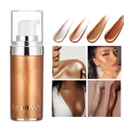 Косметика для лица, блестящая жидкая Мерцающая кремовый автозагар для тела, жидкий Хайлайтер для макияжа, блестящая пудра, осветляющая кожу