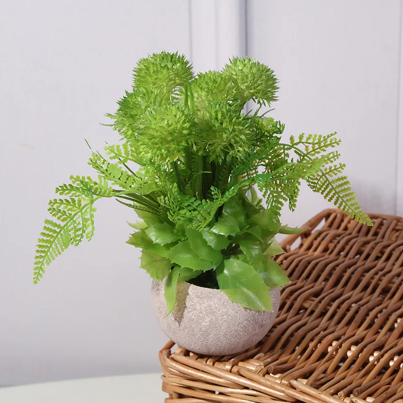 

Q817 Natural Degradation Pulp Pot Simulation Flower Dandelion Onion Ball Hall Bonsai Home Set Up Simulation Plant Potted Plants