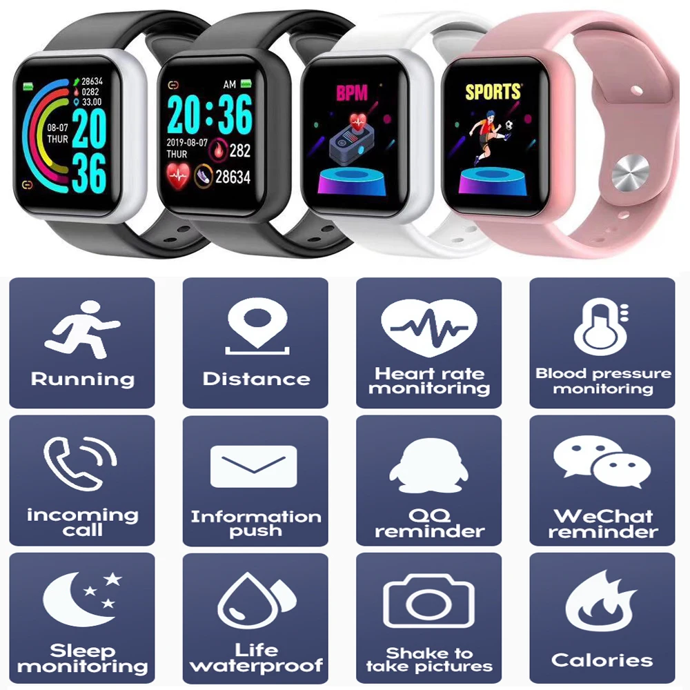 Смарт часы Yuexia фитнес браслет кровяное давление монитор сердечного ритма