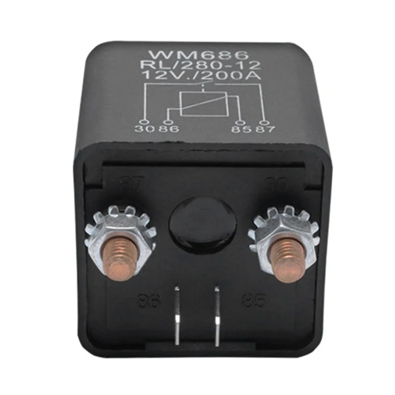 Battery Isolator Relay 12V 4-Pin WM686 Start Car ON/OFF Switch Normally Open RL/280 200A |