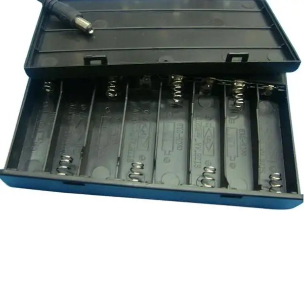 DIY 12V 8 x AA держатель батареи Чехол коробка с поводком переключатель ABS