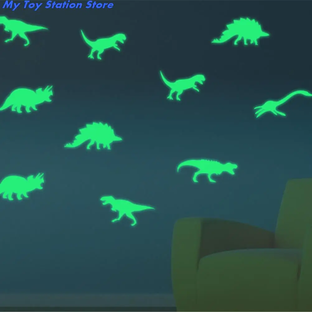 Glow In The Dark Dinosaurs Toys Stickers Ceiling Decal Baby Kid Room |