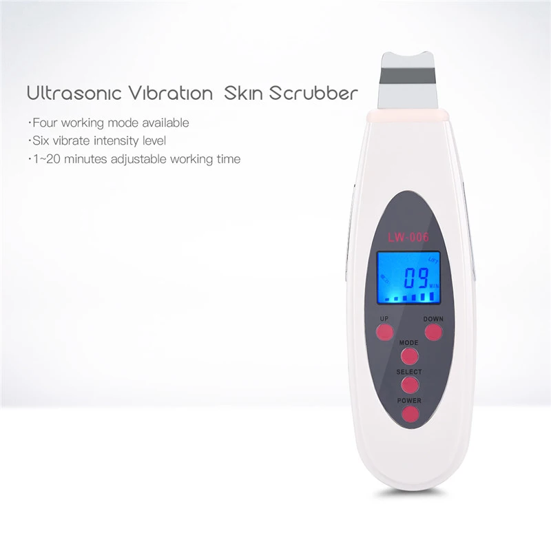 Koop Ultrasone Huid Scrubber Diepe Gezicht Reiniging Peeling Machine Verwijderen Vuil Mee-eter Peeling Lifting Anti Aging Huid Massager