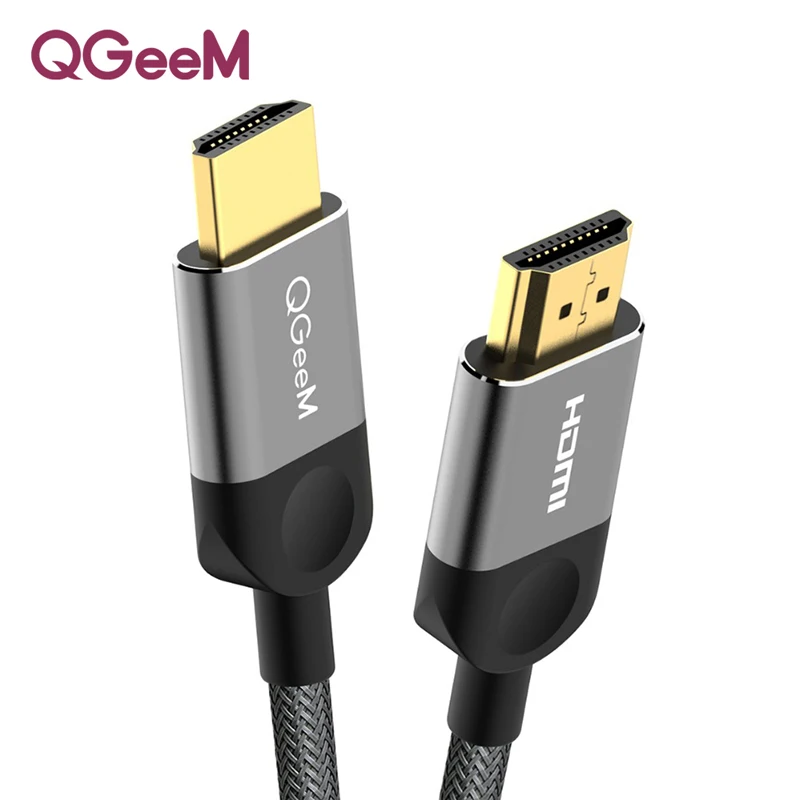 QGEEM HDMI кабель HDMI в HDMI 2,0 кабель 4K для проектора Xiaomi, Zend переключатель PS4 TV TVBox xbox 360 1 м 2 м 5 м кабель HDMI