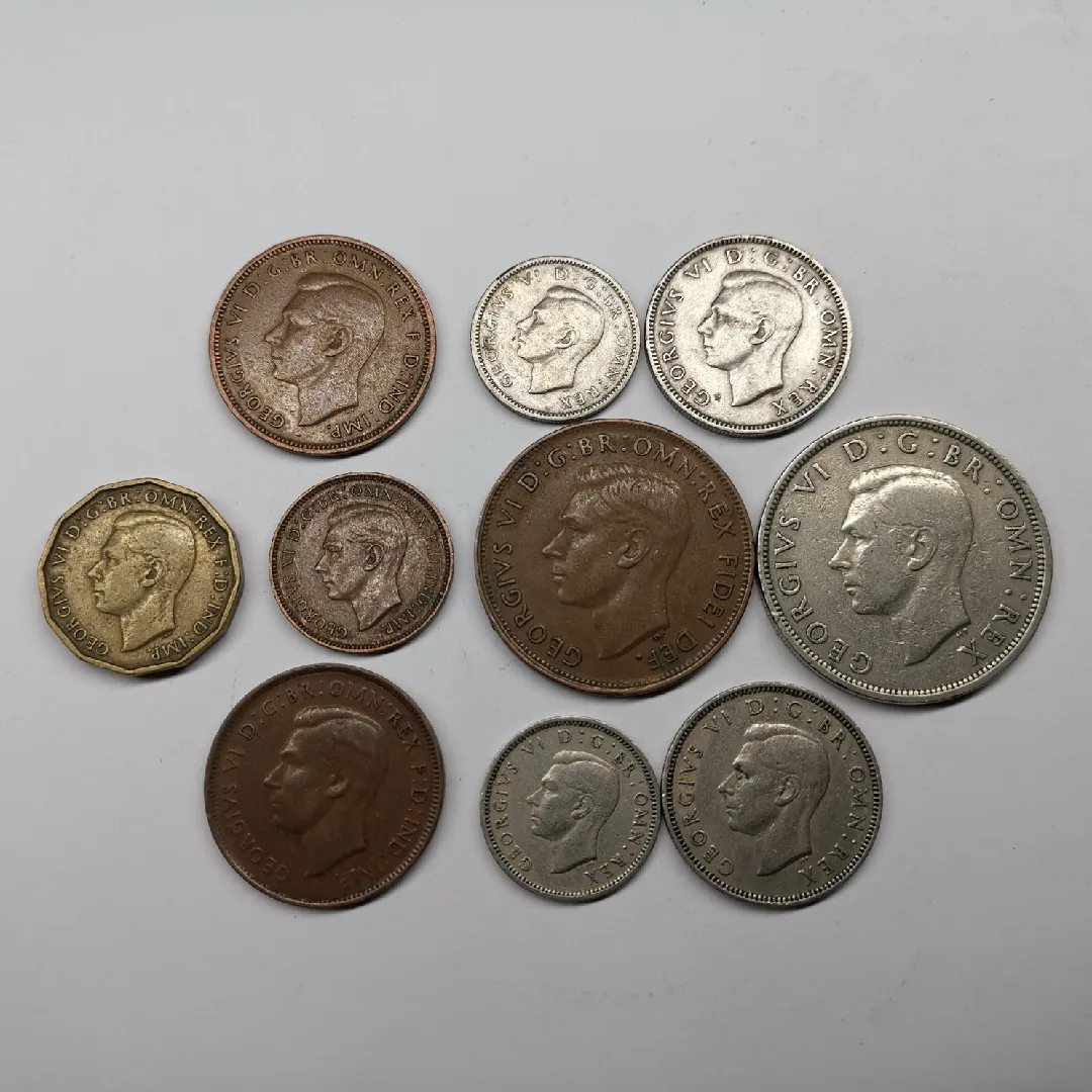 Набор из 10 шт. монеты Великобритании и Австралии король Джордж издание VI Европа