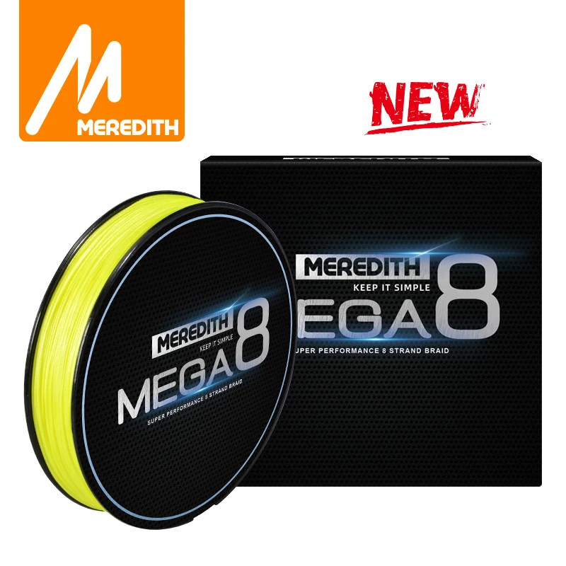 Леска рыболовная MEREDITH MEGA 8X плетеная из ПЭ 8 нитей 300 м|Рыболовные лески| |
