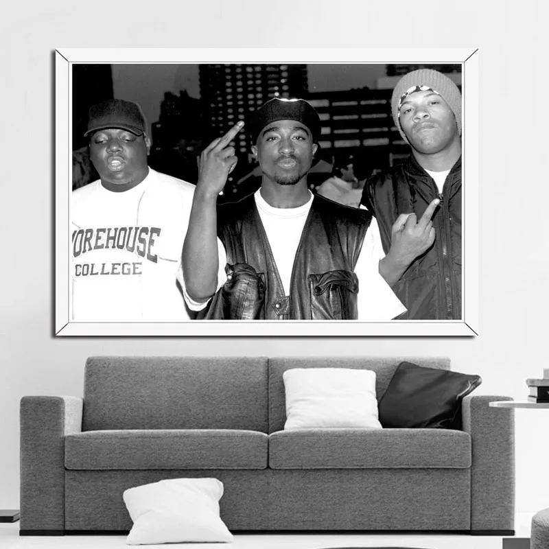 P298 известный B.I.G Бигги Смолс Тупак 2PAC Шакур хип-хоп гангста рэп художественная