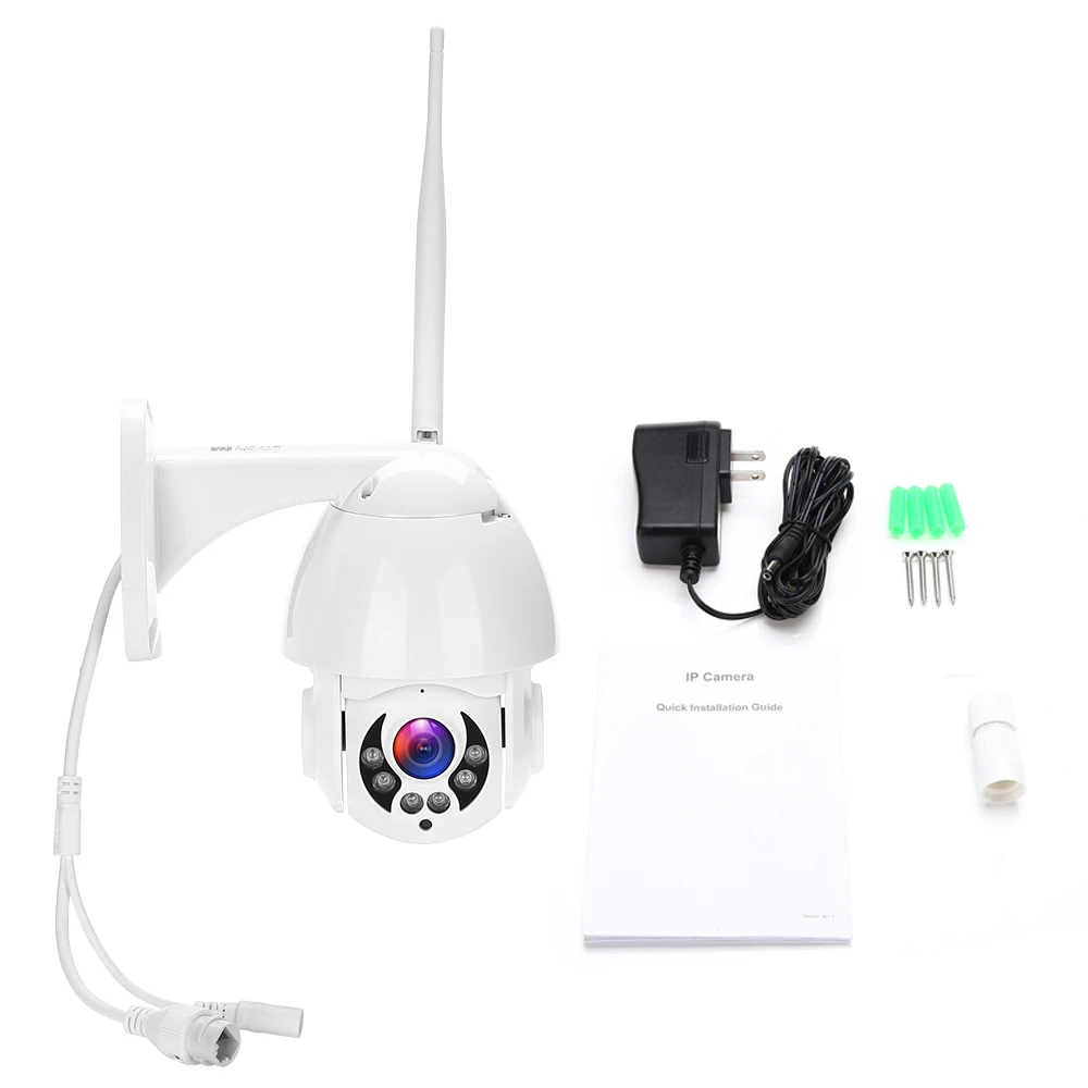 1080P FHD Беспроводная PTZ WiFi IP камера 4 кратный зум обнаружение движения