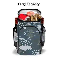 Large Camouflage Insulated Cooler Backpack Leakproof Soft Cooler Bag Lightweight Backpack for Lunch Picnic Hiking Camping
