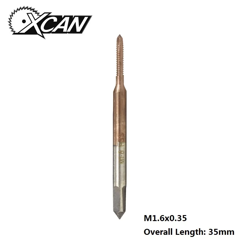 1pc M1.6x0.35 XCAN мини-резьбовой кран M1-M1.8 сверло с винтовым отверстием высокоскоростное стальное сверло с метрическим покрытием - Цвет: 1pc M1.6x0.35