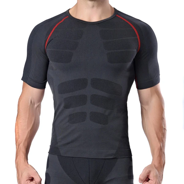 

Men Summer Quick-dry Tight Breathable Sports Shirt with Short Sleeve Round Neck SAL99