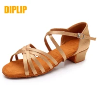 diplip selling new children ballroom dance shoes kids child girls latin tango dance shoes soft girls shoes salsa