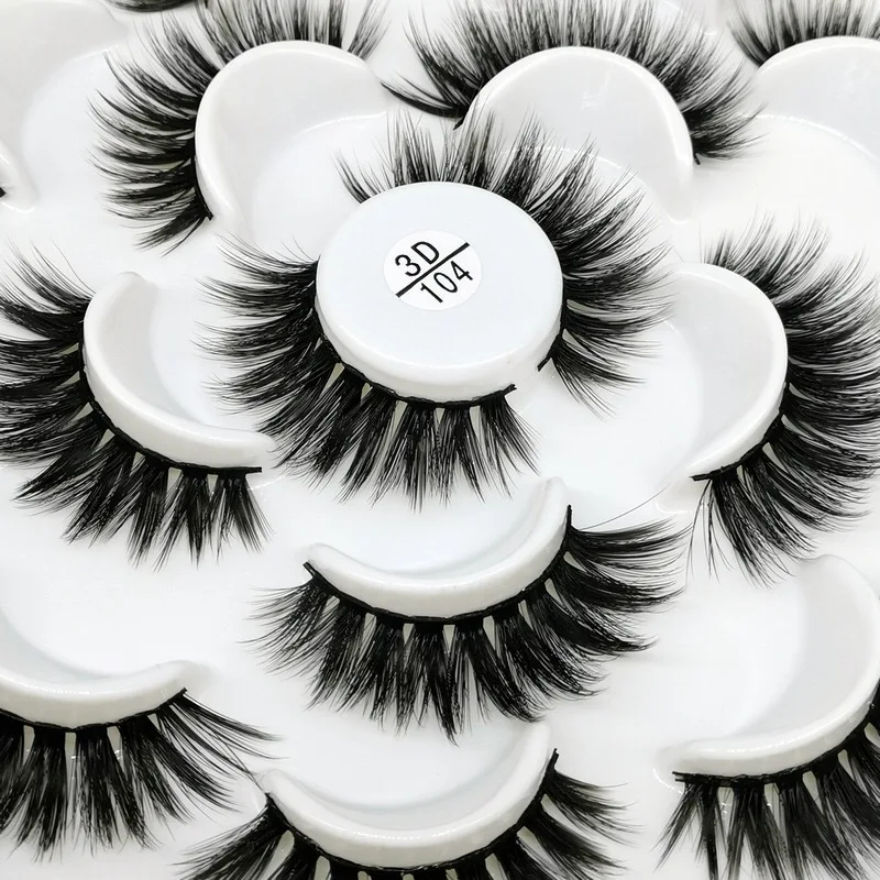 Mink eyelashes 3d mink hair eyelashes10 pairs long makeup 3d faux nature fake lashes extension false eyelashes Wholesale(10P