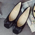 осенняя обувь женская Женские Балетки лоферы женские  слипоны женские Балетки женские кожаные с бантом-бабочкой, модные туфли на плоской подошве, квадратный носок, вечерние лоферы, большой размер 43, черные, синие