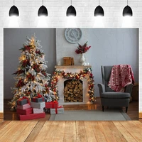 yeele christmas photography backdrops fireplace lights gifts photographic studio photo background birthday decorations prop