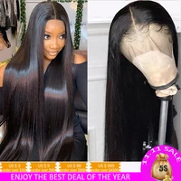 raw indian hair lace front human hair wigs for black women transparent 13x6 bone straight lace front closure human hair wig