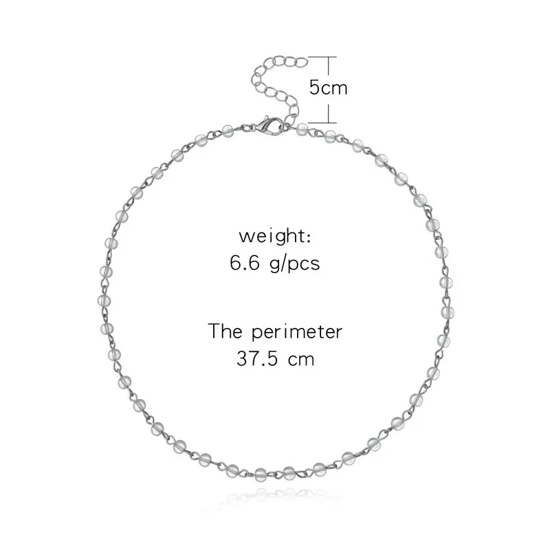 2020 новый дизайн ювелирные изделия женские простые черные белые бусы ожерелье