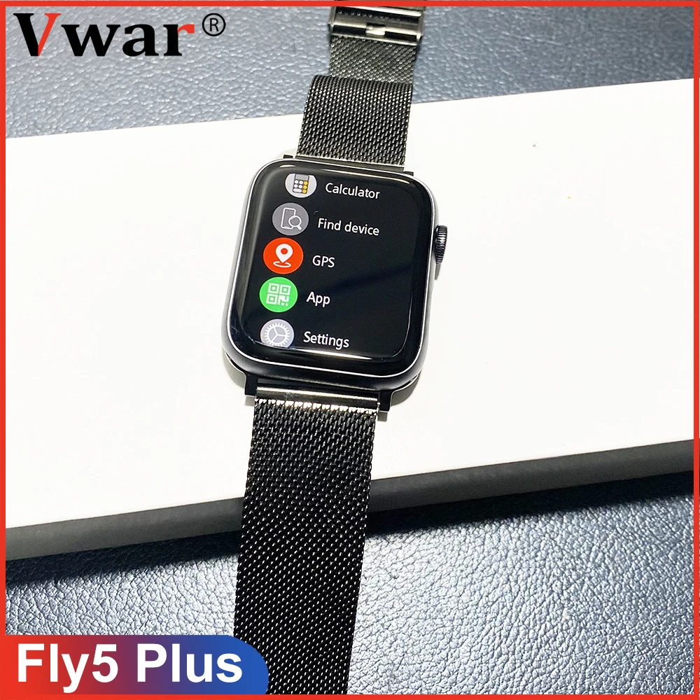 

Vwar FLY5 Plus 44mm Smart Watch Series 6 1:1 Full Screen Wireless Charger GPS Siri Smartwatch Bluetooth Call for IOS Android