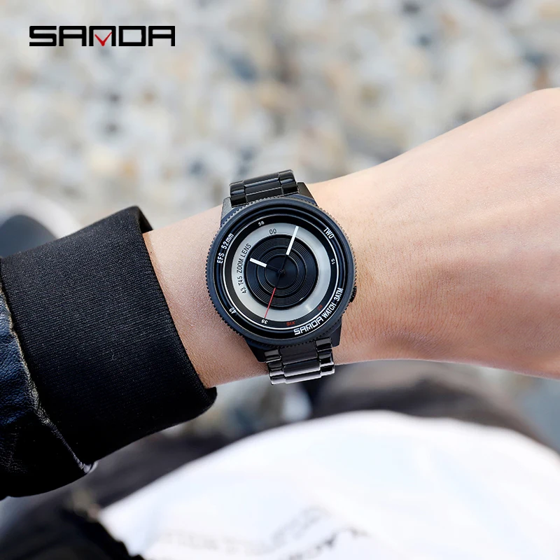 Часы мужские из нержавеющей стали водонепроницаемые до 30 м|Кварцевые часы| |