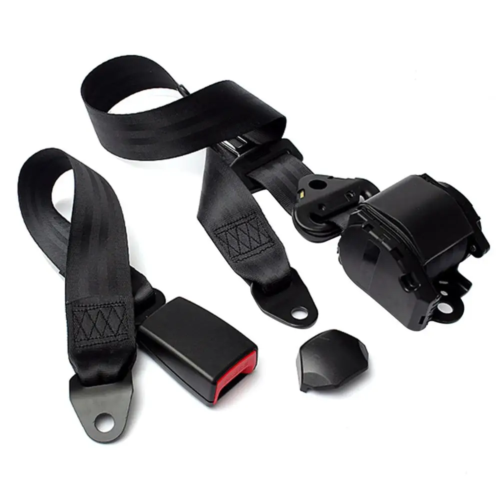 Авто универсальный 3 точечный ремень безопасности автомобиля Черный