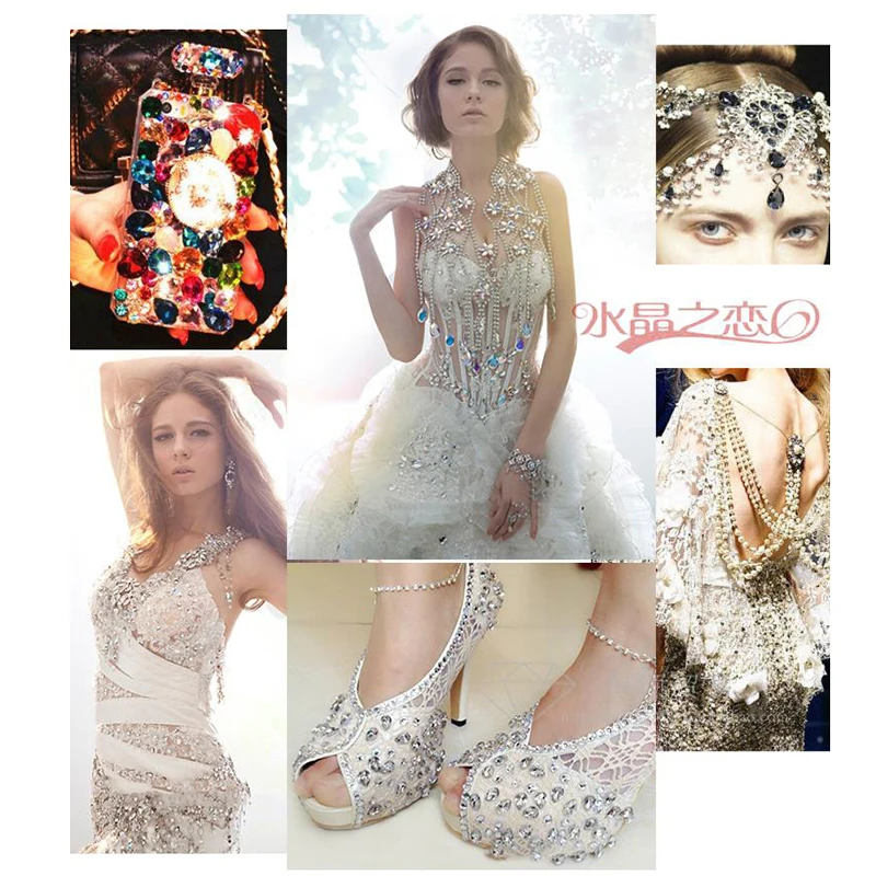 7 размеров Бесплатная доставка! Акриловые стразы в форме конского глаза