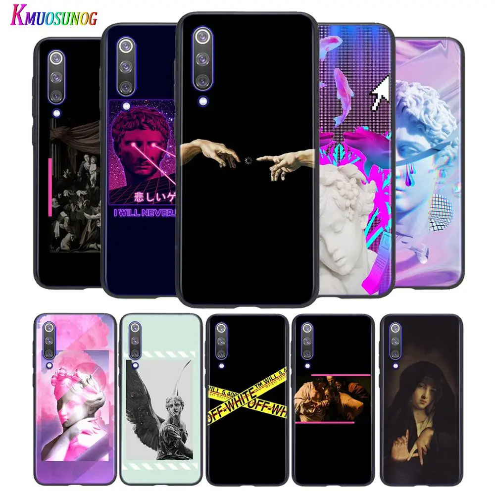 

Black Cover Vintage Art Stripe Off for Xiaomi Mi 10 Ultra 9T CC9 Poco M2 Pro 9 SE 8 6 5 A3 A2 A1 Lite Note 10 Phone Case