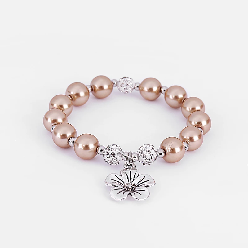 Женский жемчужный браслет ручной работы с бусинами и кристаллами 2019|Браслеты| |