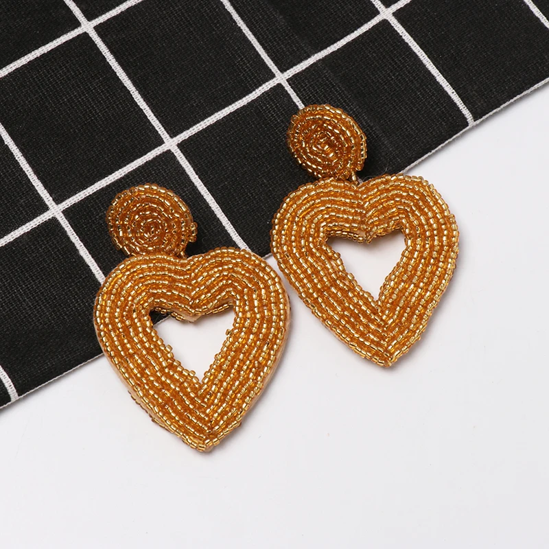 

Love Design Eternity Earrings Woman Colorful Big Pendant Heart Earrings For Women 2021 Acrylic Hanging Dangle Ear Ring Gift