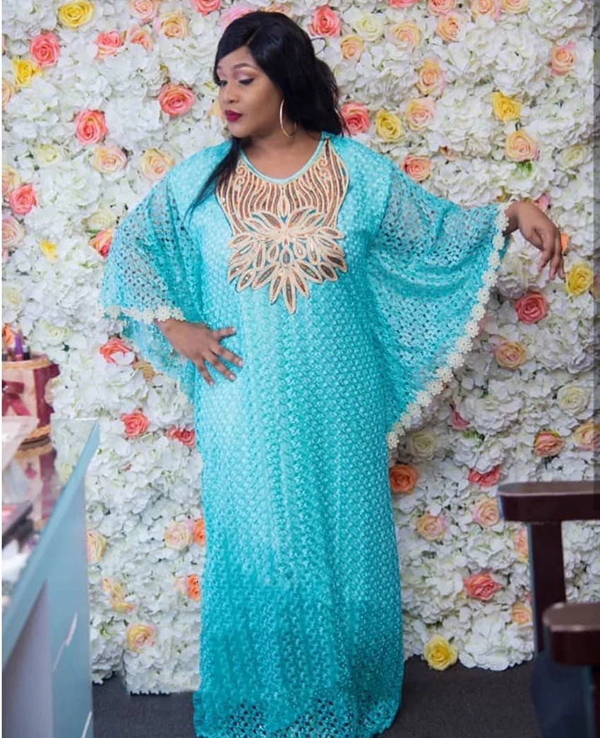 Новый стиль классическая африканская одежда Женская мода Дашики гипюр шнур