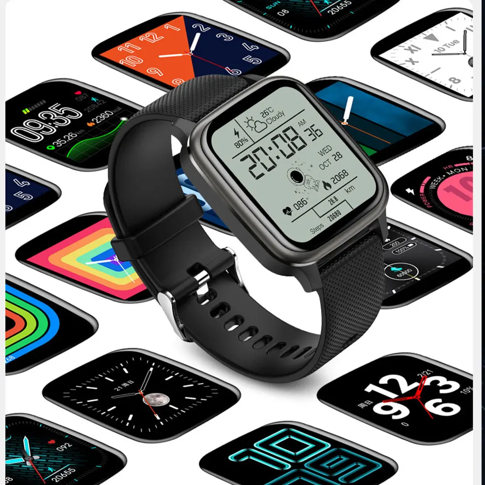 

Smart Watch Men Women Fitness Tracker Blood Pressure Monitor Heart Rate Monitor IP68 Waterproof Smartwatch for iPhone Samsung