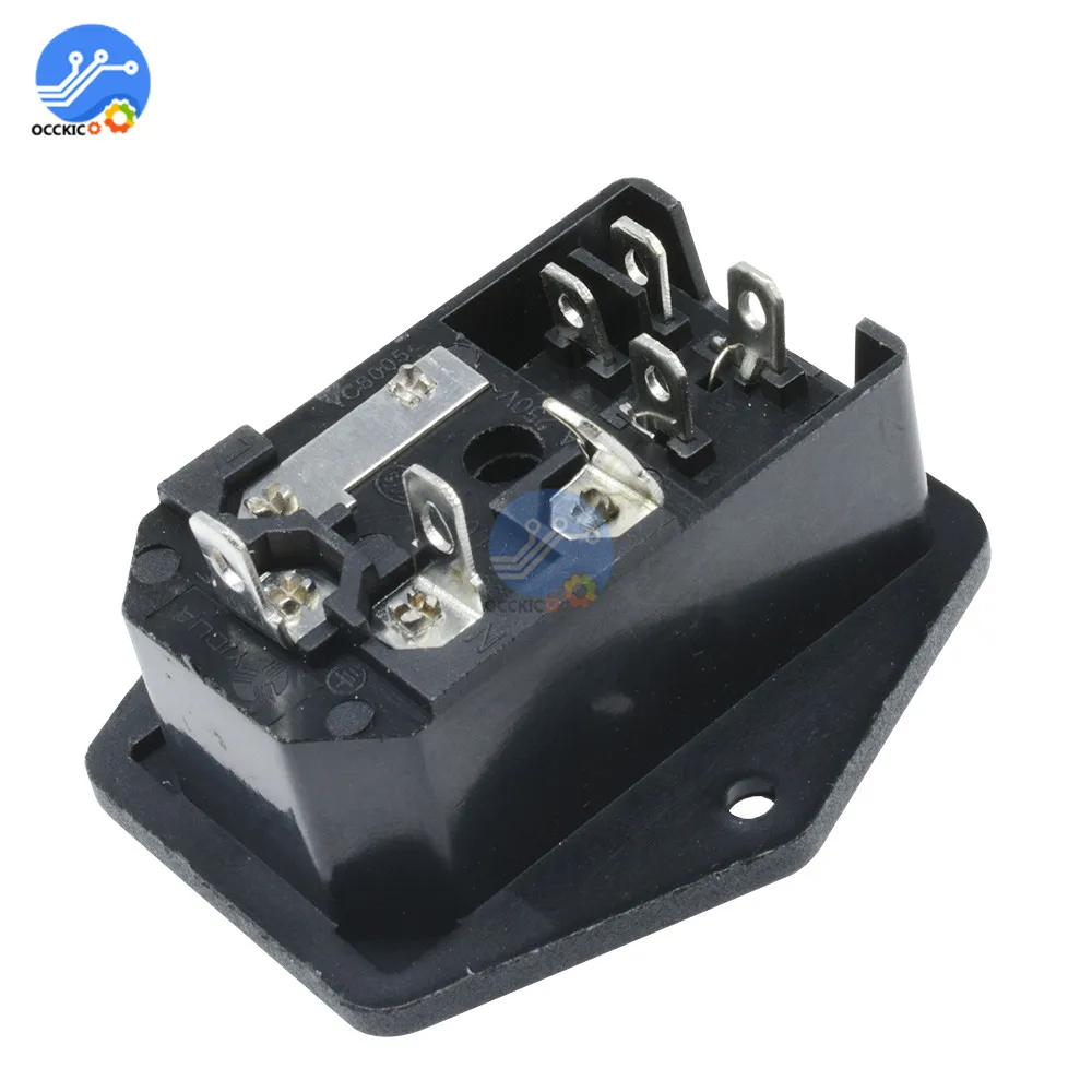 1 шт. 3 контактная электрическая розетка с держателем предохранителя 10 А 250