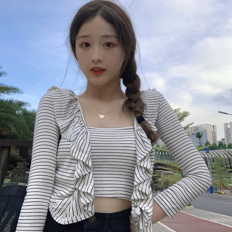 Western Style Striped Suit Women's Slim