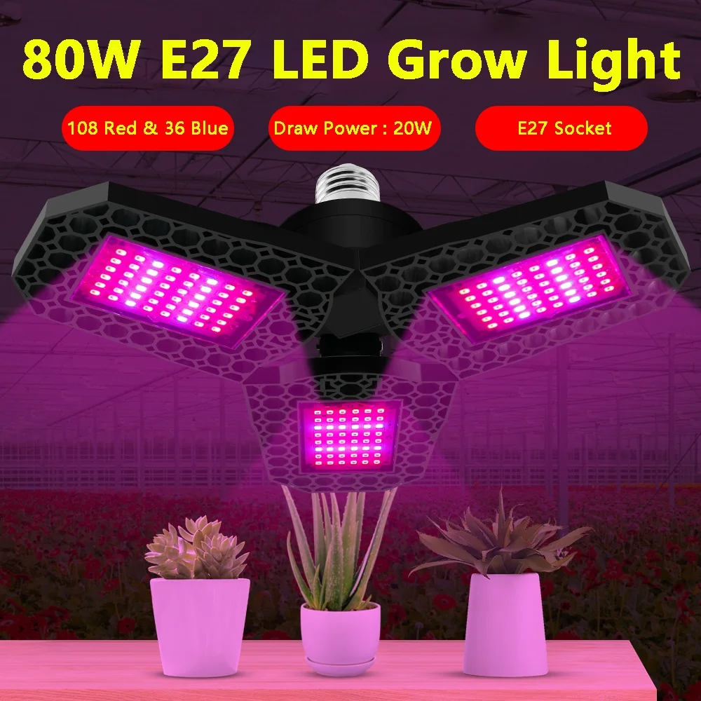 

LED E27 Hight Intensity Plant Light Indoor Plant Growing Light Deformable Growth Lamp