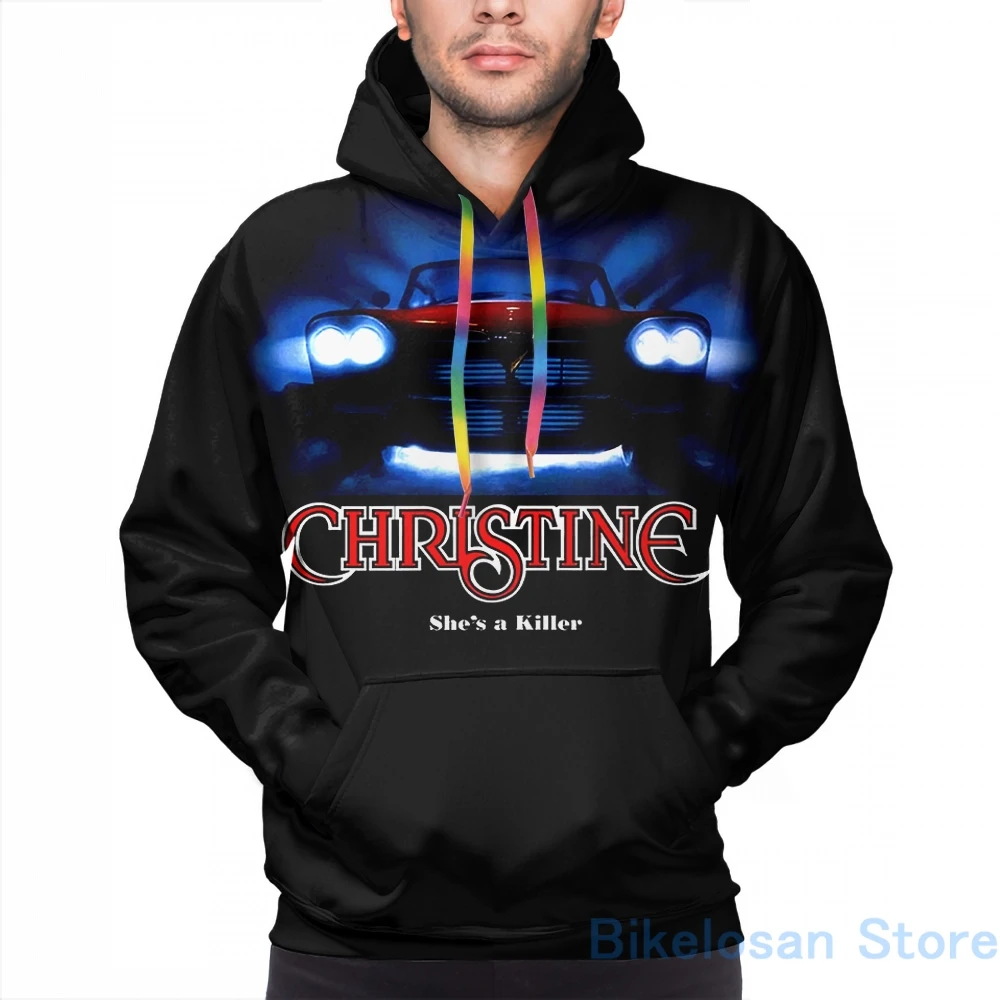 Повседневная Толстовка с капюшоном принтом машины Кристин для женщин мужские