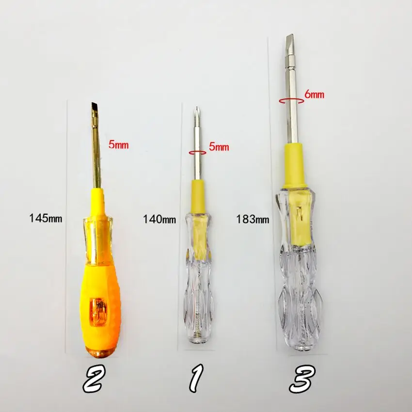 Испытания цепи ручка отвертка Phillips тестер напряжения электрического счетчика