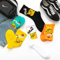 new anime pokemon figure cotton socks cute cartoon pikachu charmander bulbasaur cosplay accessories men women christmas gift