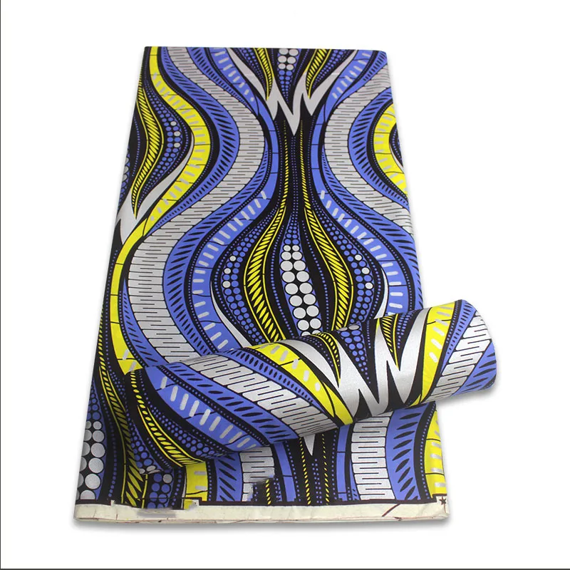 

6yards/piece good quality lace fabric nigerian wax cotton lace fabric in fashion style newest cotton wax lace F1FH2112