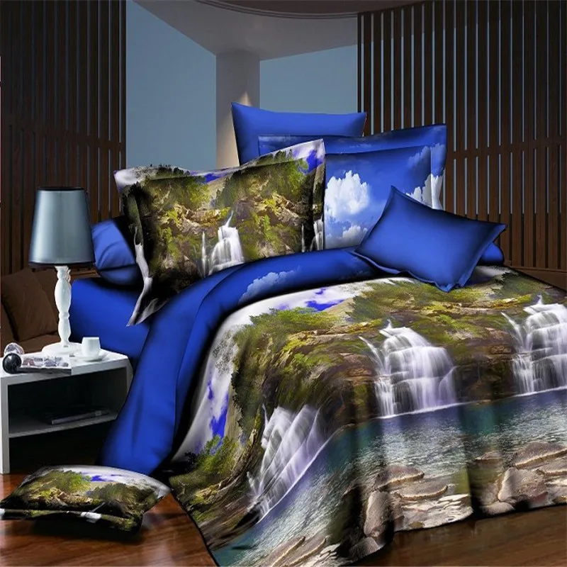 

3d castle bedding set queen twin size duvet cover bed sheet pillow cases bed linen set